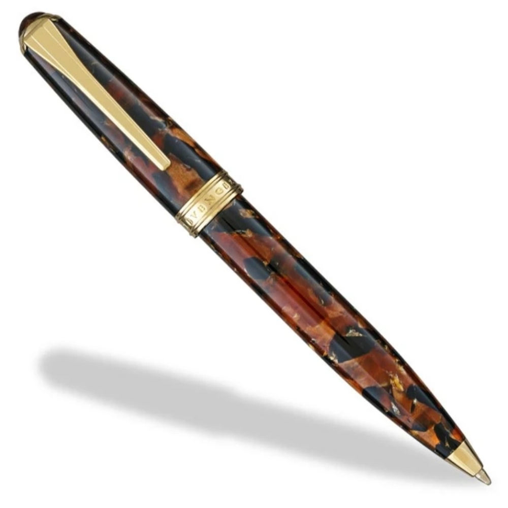 Tortoise Pen with Gold Detailing